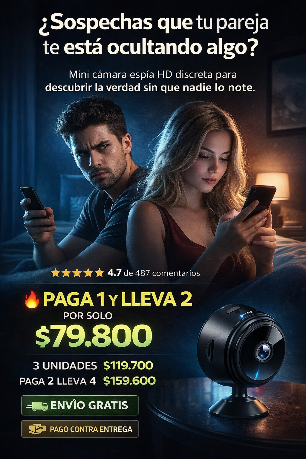 Mini cámara espía GhostCam HD en promoción: paga 1 y lleva 2 por $79.800