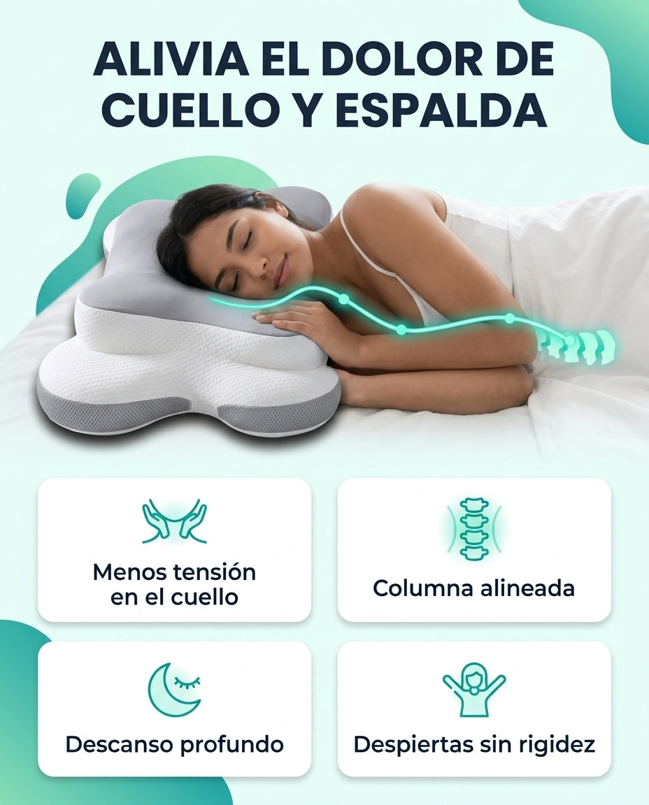 Almohada CerviDream: alivia el dolor de cuello y espalda con la columna alineada